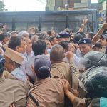 हल्द्वानी शुद्धिकरण विवाद: कांग्रेस ने किया CM आवास का घेराव